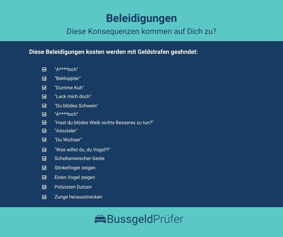 Beleidigungen Im Straßenverkehr | BussgeldPrüfer